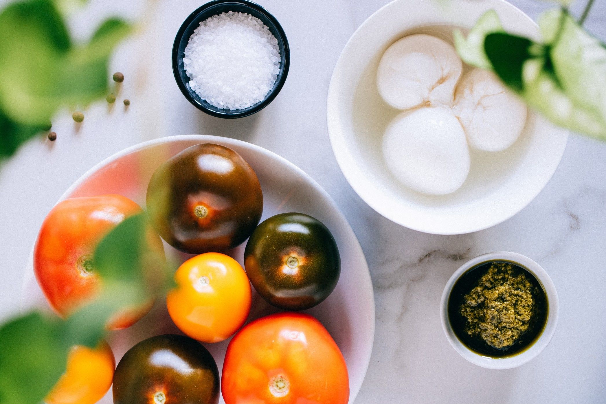 Materiales para realizar una ensalada Caprese