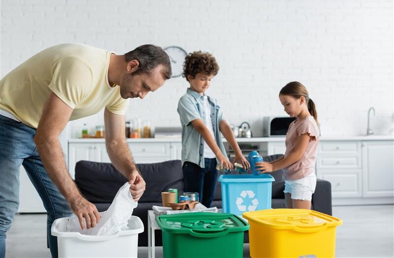 Environmental sustainability at home: recycling and being environmentally responsible also help you save