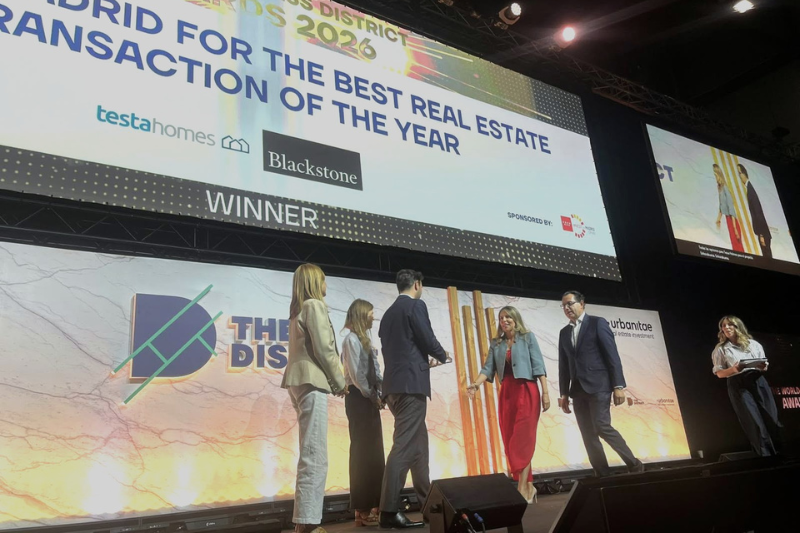 Testa Homes se alza con el premio a la Mejor Operación Inmobiliaria del Año en The District